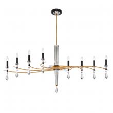  S5608-709/18R - Tempest 8 Light 120V Chandelier in Soft Silver/Black with Radiance Crystal